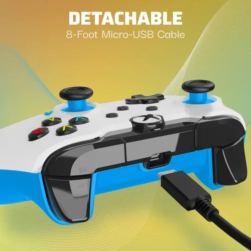 Vista 6 de PDP Wired Controller Ion White for Xbox Series XS, Gamepad, Wired Video Game Controller, Gaming Controller, Xbox One, Officially Licensed - Xbox