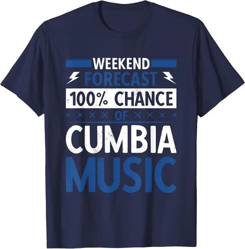 Vista 3 de Weekend Forecast Cumbia Music T-Shirt