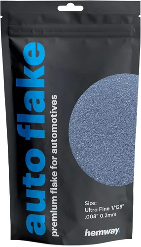 Vista 38 de Hemway Purpurina metálica automotriz MICROFINE 1/256" .004" 0.1mm 100 micras, aditivo de pintura en escamas metálicas 100 g para uso con pintura