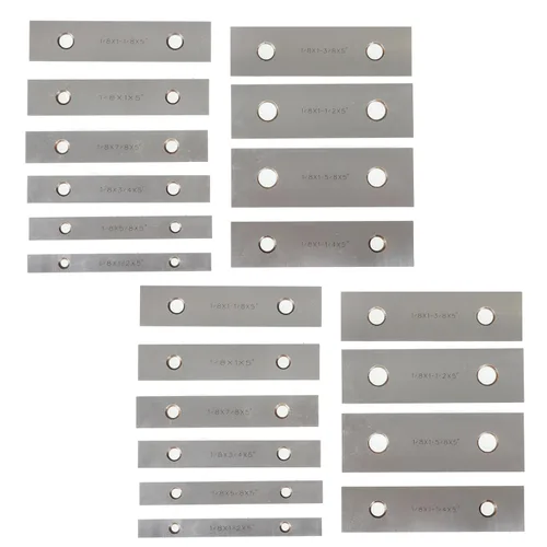Vista 12 de findmall Juego de 9 pares de bloques paralelos de precisión de 1/4 x 6, juego de herramientas de calibre endurecido 0002