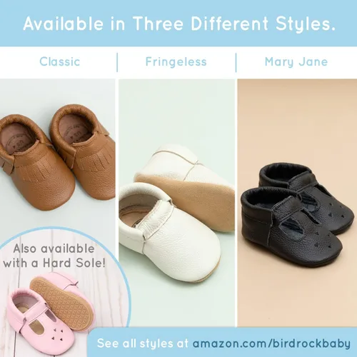 Vista 6 de BirdRock Baby - Mocasines sin bordes de piel auténtica, para niños y niñas, recién nacidos, bebés, infantes
