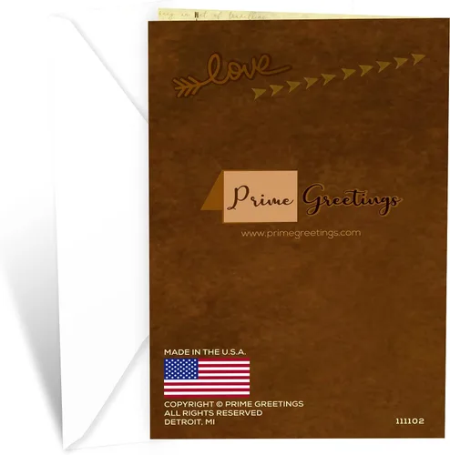 Vista 4 de Prime Greetings Tarjeta del día del padre del hijo, hecha en Estados Unidos, ecológica, tarjeta gruesa con sobre de primera calidad de 5 x 7.75
