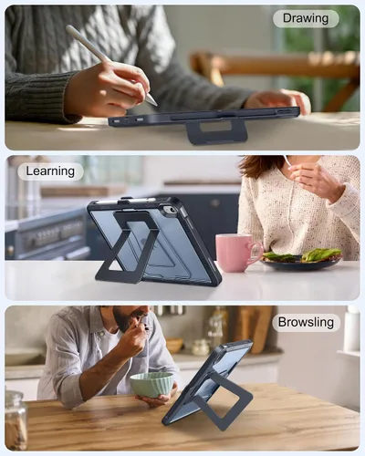 Vista 4 de DTTO Funda para iPad (A16) 11ª generación de 11 pulgadas 2025, funda para iPad de 10ª generación, soporte ajustable para vertical/paisaje, protector