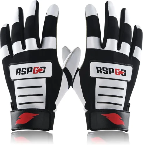 Vista 4 de Guantes de bateo de béisbol y sóftbol para niños con ajuste de super agarre