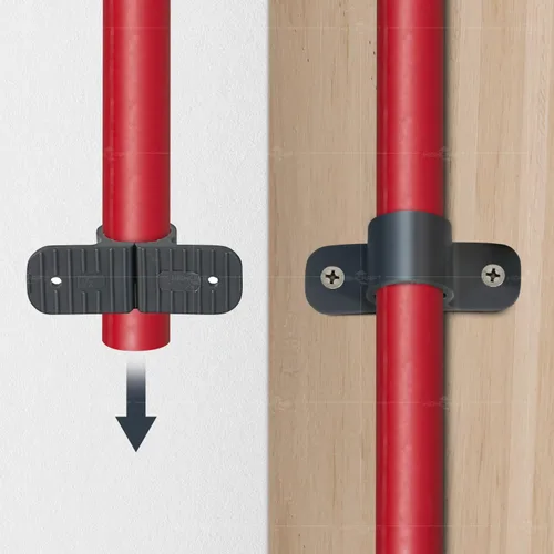 Vista 4 de Highcraft PXSTND001-10 PEX Abrazadera de suspensión estándar de 1 pulgada; plástico duro (paquete de 10), gris