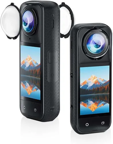 Vista 9 de Puluz Compatible con Insta360 One X2 Sticky Lens Guards PC Funda protectora para Insta 360 One X2 impermeable 360 Accesorios de cámara de acción