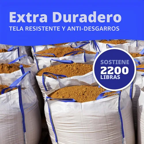 Vista 2 de DURASACK Bolsas de basura resistentes para constructores, 378 l, blancas, tejidas, de polipropileno, para demolición y construcción, con capacidad