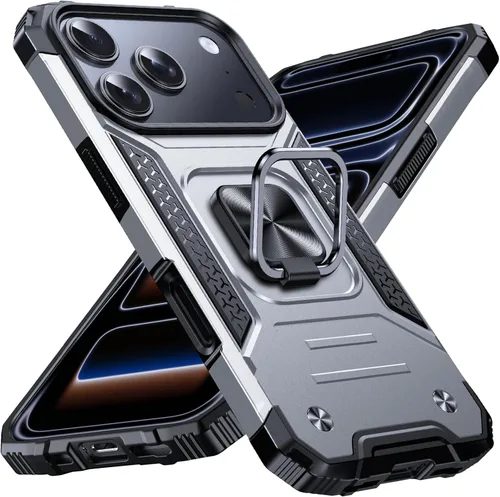 Vista 110 de Anqrp Funda resistente para iPhone 6/7/8/SE/SE2 con soporte de anillo mejorado y agarre, grado militar, a prueba de golpes, resistente y robusta