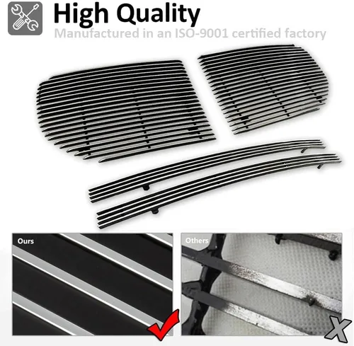 Vista 4 de Se adapta a Dodge Magnum 2005 2006 2007 Rejilla delantera Billet Pulida Superior Inferior Combo No Para SRT8