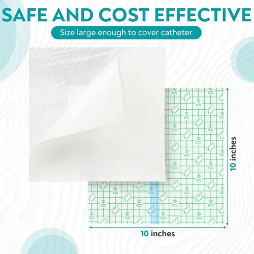 Vista 2 de Hemodiálisis - Cubierta de ducha de catéter impermeable para diálisis peritoneal, protector de vendaje para línea Port Picc acceso al pecho, puertos
