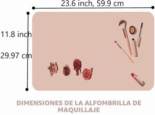 Vista 6 de Tapete de maquillaje para protector superior de tocador, cubierta de mesa de trabajo, impermeable, a prueba de aceite, a prueba de polvo, suave