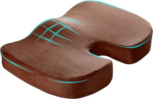 Vista 15 de Cojín para Asiento de Coche, Cojín de Espuma Viscoelástica para Alivio del Dolor de Coxis y Ciática, Cojín de Asiento Ergonómico Cómodo para Silla