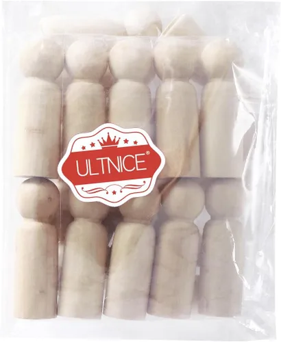 Vista 8 de ULTNICE 20PCS muñeca de madera sin terminar personas cuerpos ángeles muñecas para manualidades DIY