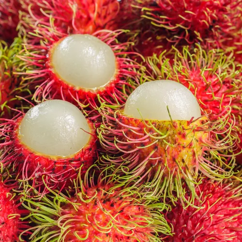 Vista 3 de Frutas en almíbar (rambután con piña) - 20oz (paquete de 6)