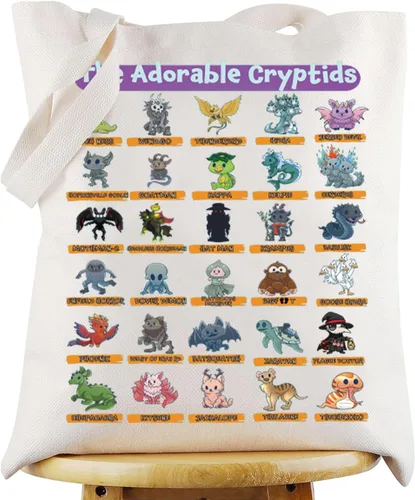 Vista 8 de G2TUP Cryptozoology Tote Bag Cryptids Lover Gift Cryptid Monster Merch