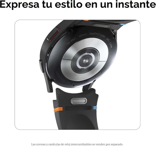 Vista 7 de Samsung Galaxy Watch FE 40mm Bluetooth AI Smartwatch con seguimiento de fitness, sensor BIA, zonas de frecuencia cardíaca personalizadas, monitor