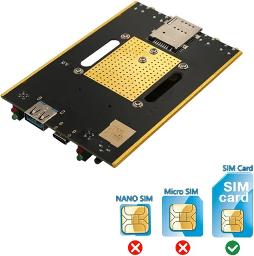 Vista 4 de HLT Adaptador NGFF (M.2) 4G/5G a USB 3.0 con alimentación auxiliar y ventilador enfriador