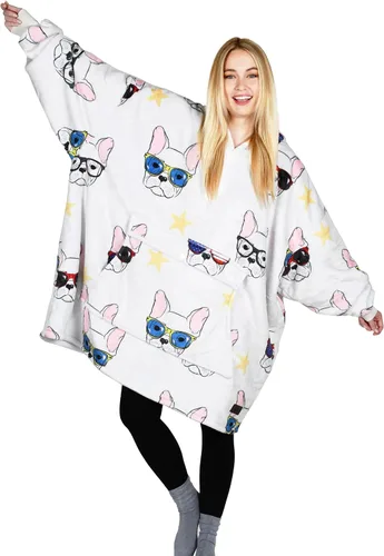 Vista 36 de Catalonia Sudadera con Capucha Manta Extragrande, Cómoda Sudadera Sherpa Usable, Regalo para Ella