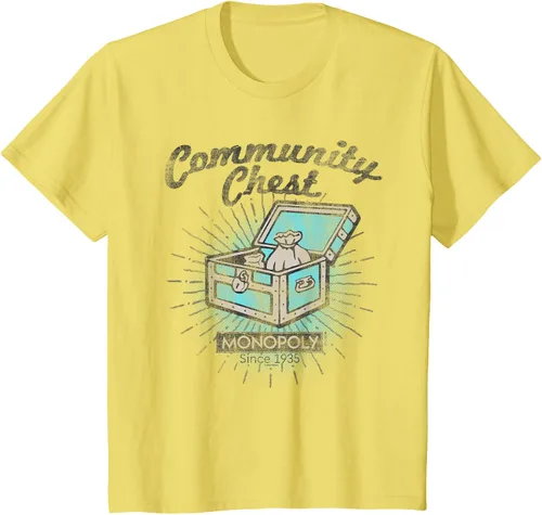 Vista 3 de Monopoly Camiseta Community Chest, gris, S Gris Oscuro