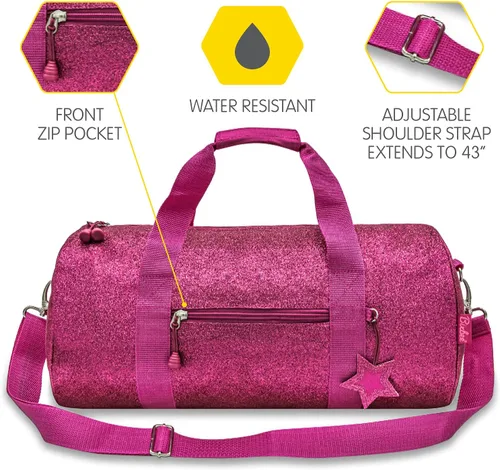 Vista 4 de Bixbee Bolsas de lona para niños, rubí frambuesa (Ruby Raspberry), L, Bolsa de lona