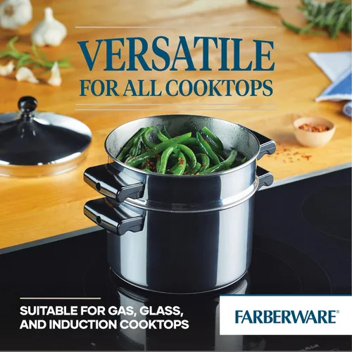 Vista 5 de Farberware Olla clásica de vapor hecha en acero inoxidable, 3 qt.
