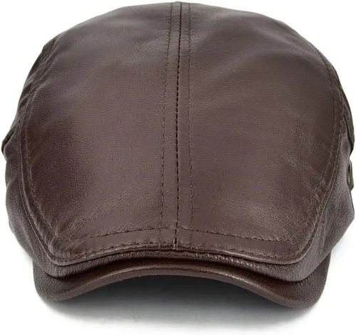 Vista 16 de VOBOOM Gorra de hiedra de cuero genuino ajustable para hombres y mujeres