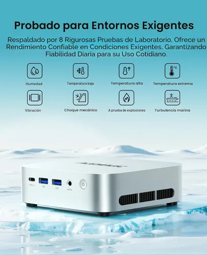 Vista 9 de ACEMAGIC K1 Mini PC AMD Ryzen R2544 8GB DDR4 256GB SSD Mini computadoras (Turbo 3.7GHz), Win 11 Pro Radeon 4K Triple Display Computadoras