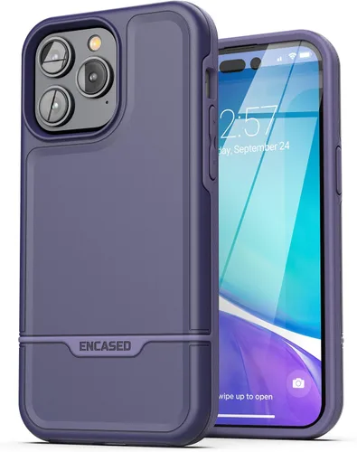 Vista 25 de ENCASED Funda a prueba de golpes compatible con iPhone 14, funda ultra protectora resistente para teléfono, serie Rebel (negro)