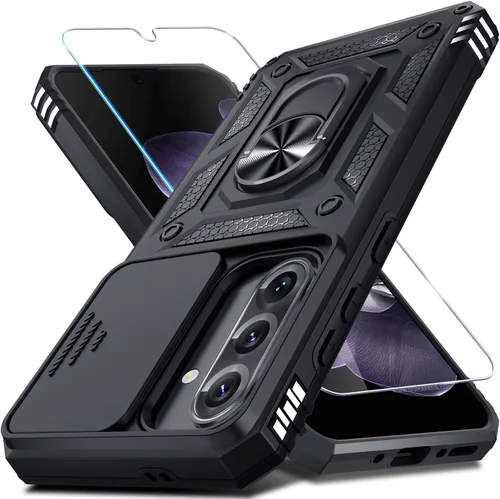 Vista 10 de Janmitta Compatible con Samsung Galaxy A26 5G Funda con Cubierta Deslizante Integrada para Lente de Cámara + Protector de Pantalla + Soporte