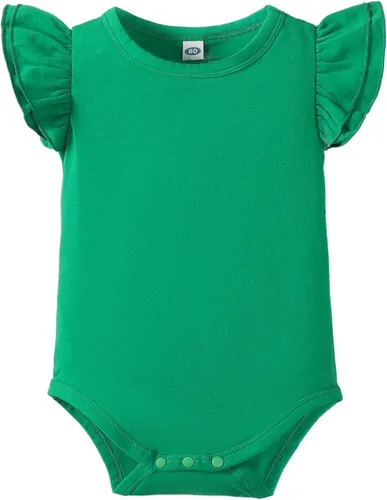 Vista 21 de Magic Park 0-24M Mameluco para bebé niña, traje de una pieza para bebé niña de color sólido, camiseta con volantes para niña, camiseta para bautizo