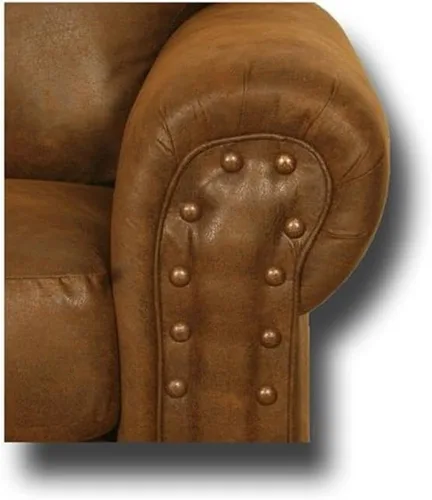 Vista 5 de American Furniture Classics Sofá biplaza de microfibra Buckskin en marrón