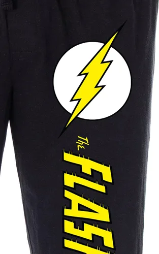 Vista 3 de DC Comics Men's The Flash Vintage Superhero Logo Loungewear Pajama Pants