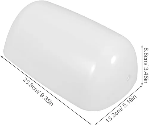 Vista 2 de VOSAREA Cubierta de lámpara de mesa retro de plástico blanco reemplazo para lámpara de escritorio de banqueros vintage