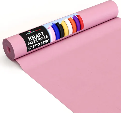 Vista 17 de Crown Display Rollo de papel kraft negro de 17.75 x 1320 pulgadas (110 pies), papel de regalo kraft perfecto como papel de envío, rollo de papel