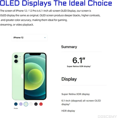 Vista 4 de [OLED] para iPhone 12 reemplazo de pantalla con altavoz frontal sensor de proximidad OLED para iPhone 12 Pro 3D pantalla táctil digitalizador 6.1