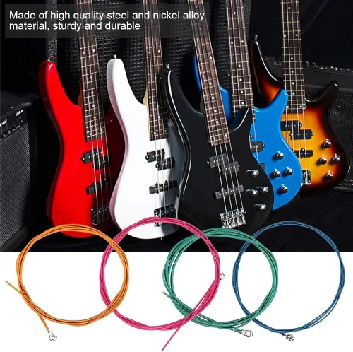 Vista 7 de Cuerdas de bajo colorido de 4 cuerdas, 4 cuerdas de bajo eléctrico