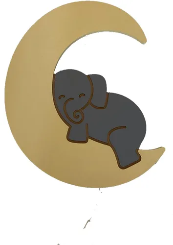 Vista 5 de BugyBagy Crea una maravillosa lámpara de pared para guardería (globo grande de capucha, gris)