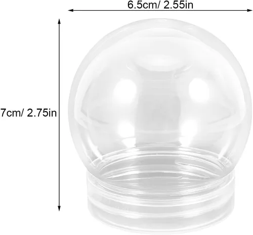 Vista 5 de DECHOUS Kit de globos de nieve de 5.1 fl oz, bolas de Navidad de plástico para decoración de bolas de Navidad transparentes de burbujas de plástico