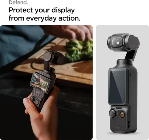 Vista 3 de Spigen Protector de pantalla de vidrio templado [GlasTR Slim] diseñado para DJI Osmo Pocket 3/DJI Osmo Pocket 4 [2 unidades] – Protector de pantalla