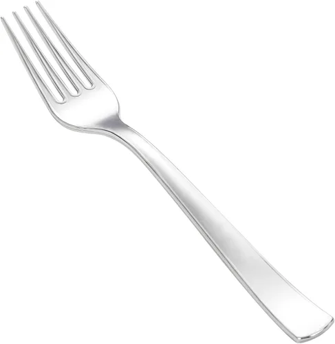Vista 14 de YOUBET 50 tenedores de plástico dorado – Tenedores de plástico resistentes – cubiertos desechables dorados sólidos y duraderos para fiestas, picnic