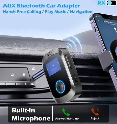 Vista 7 de Adaptador Bluetooth de avión para auriculares, transmisor Bluetooth para TV/PC/gimnasio, receptor de audio para receptor estéreo, receptor