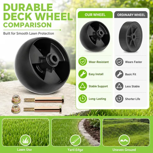 Vista 7 de UP2WIN - Ruedas de repuesto 734-04155, ruedas de calibre de cubierta compatibles con Cad Mower LTX1050 LTX1040 XT1 Enduro Riding, Craftsman LT2000