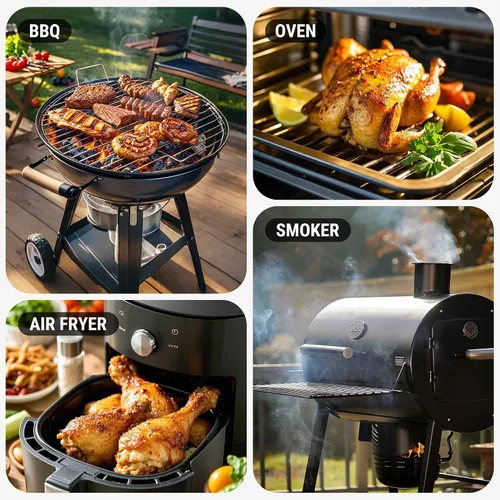 Vista 9 de [Usado] Termómetro inalámbrico Bluetooth de carne de 500 pies para asar y ahumar, termómetro de parrilla de doble sonda de carne, amplificador