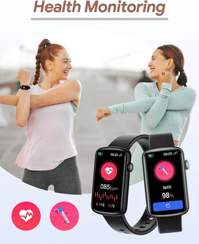 Vista 4 de Fitness Tracker, Fitness Watches for Women Men with Heart Rate Monitor Blood Oxygen Sleep Tracker Pedometer, 1.47" Smart Watch Step Calorie Counter