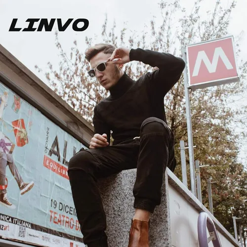 Vista 2 de LINVO Gafas de sol polarizadas para hombre, gafas de sol estilo retro de los años 80, diseño cuadrado