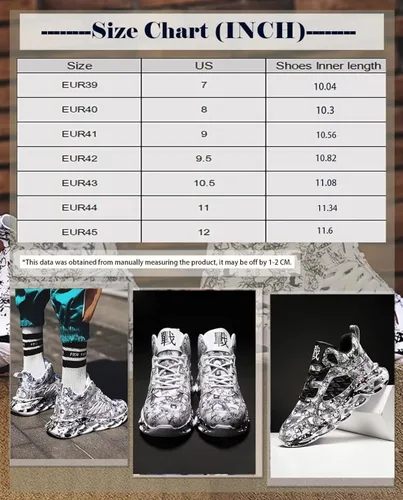 Vista 6 de Pattrily Men Sport Shoes Breathable Fashion SneakerSuitable for Outdoor Sports Basketball Running
