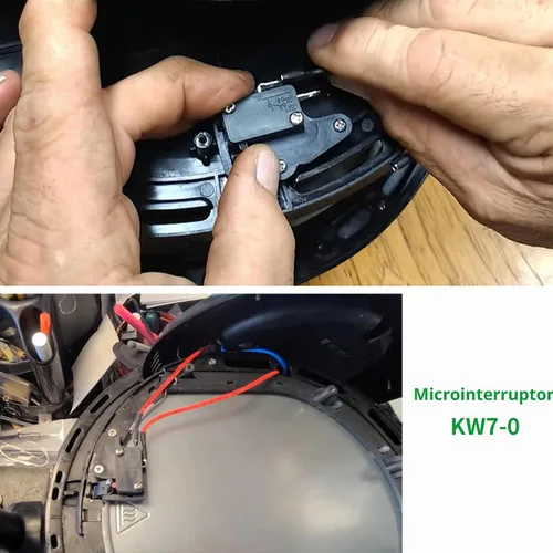 Vista 3 de Microinterruptor KW7-0 para reparación de freidora de aire