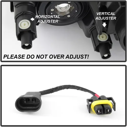 Vista 5 de ACANII - Faros de proyector para Toyota RAV4 RAV-4 2009 2010 2011 2012, lámparas para lado del conductor y del pasajero