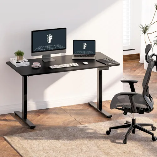 Vista 2 de FLEXISPOT E6 - Escritorio de pie eléctrico de 3 etapas con motor dual, 48 x 24, para usar sentado o de pie, soporta 220 lbs, altura ajustable