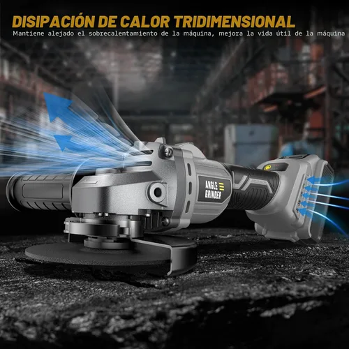 Vista 6 de VERVEWAVE Amoladora angular de 4-1/2 pulgadas inalámbrica compatible con batería DEWALT de 20 V máximo, herramienta de amoladora eléctrica sin
